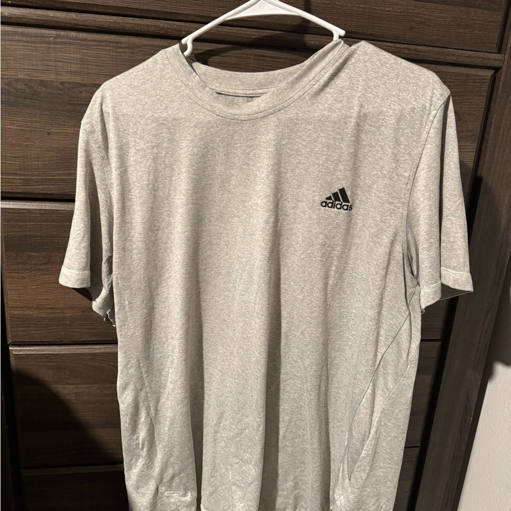 Adidas Men's Heather Gray Short Sleeve Tee
